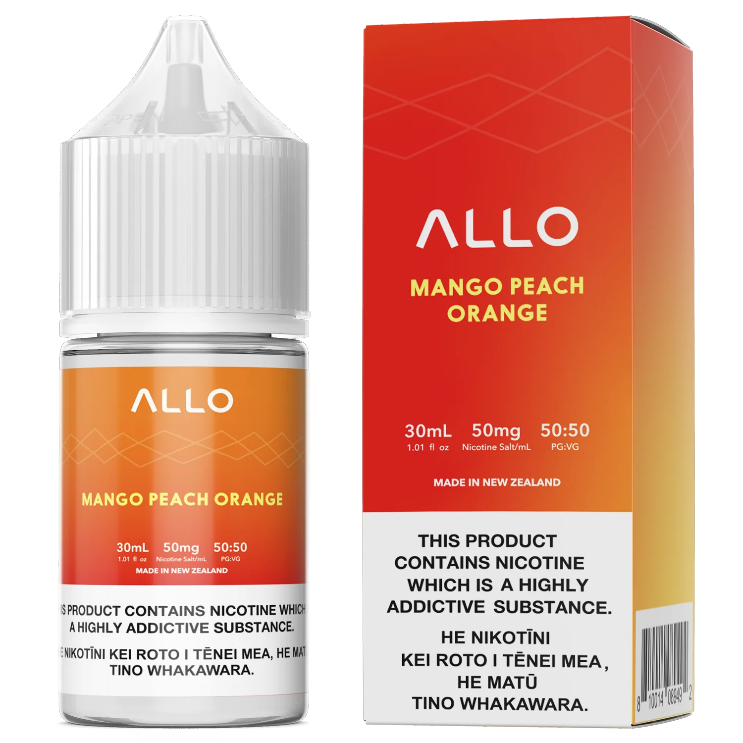 Mango Peach Orange by Allo Salts Nic Salts Podlyfe